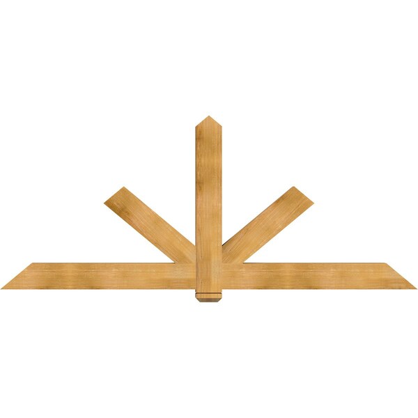 Ekena Millwork Kennewick Rough Sawn Timber Gable Bracket, Western Red Cedar, 96"W x 40"H x 4"D x 6"F, 10/12 Pitch GBW096X40X0406KEN00RWR - main